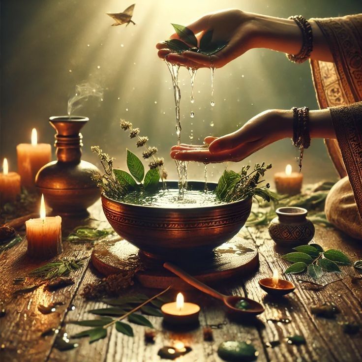 magia botânica feita com ervas naturais para rituais de cura e proteção